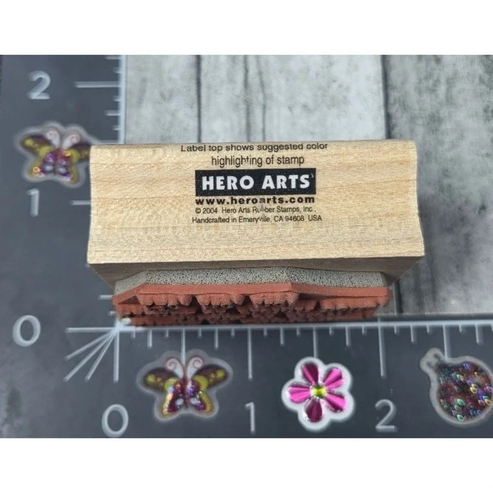 Hero Arts Think Of Christmas Snow Ho Ho C3203 Rubber Stamp Wood #A28
